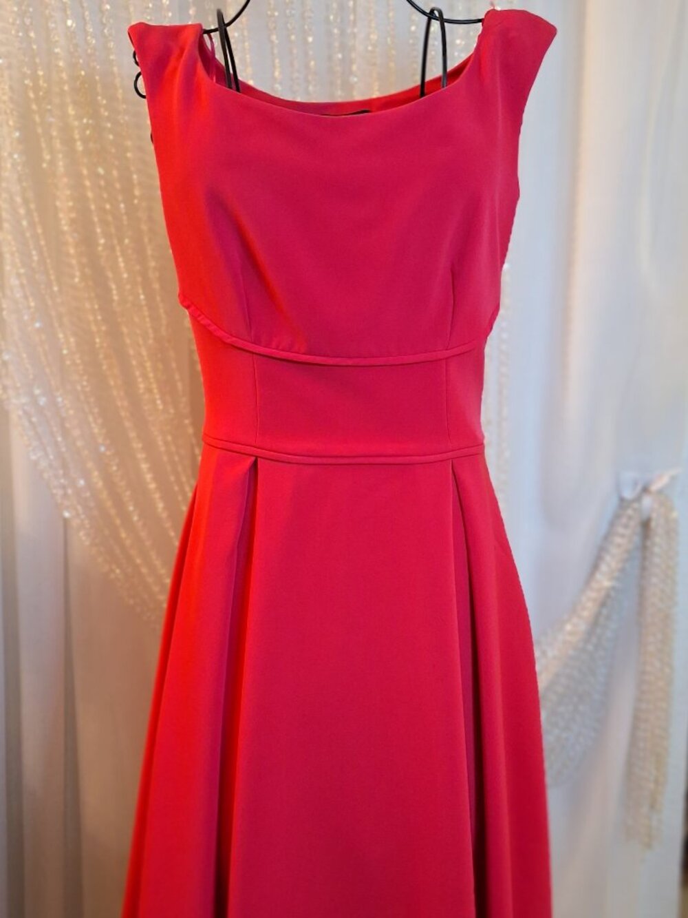"George" Brand Hot Pink Fit & Flare Sleeveless Midi Dress Sz UK 10/US 6